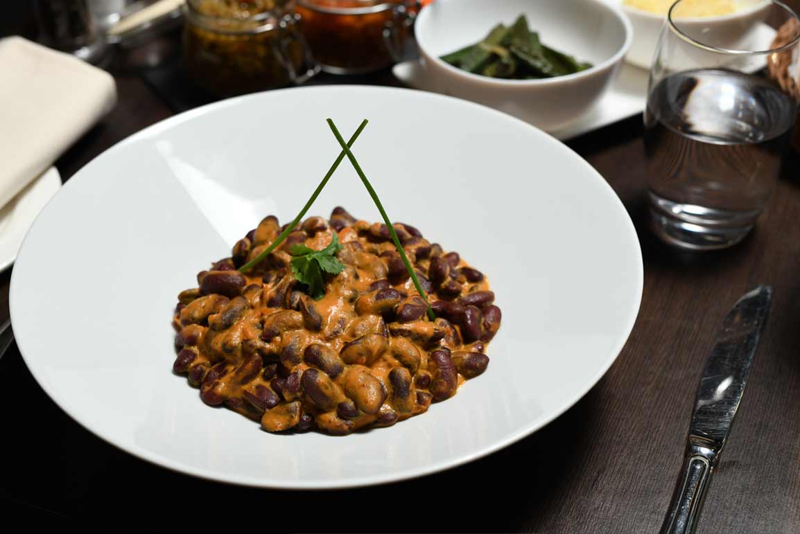 Beans in Coconut with Rice and Vegetables at Zanzibar Restaurant