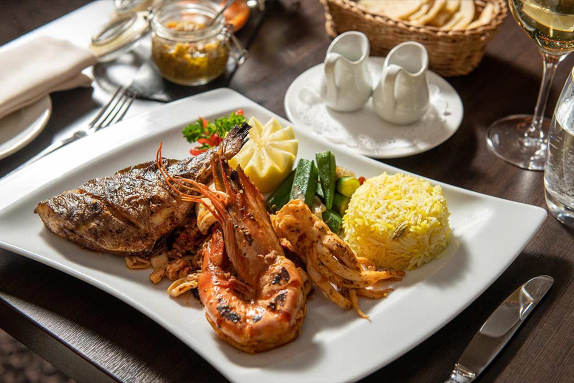 Bongoyo Seafood Plate at Zanzibar Restaurant